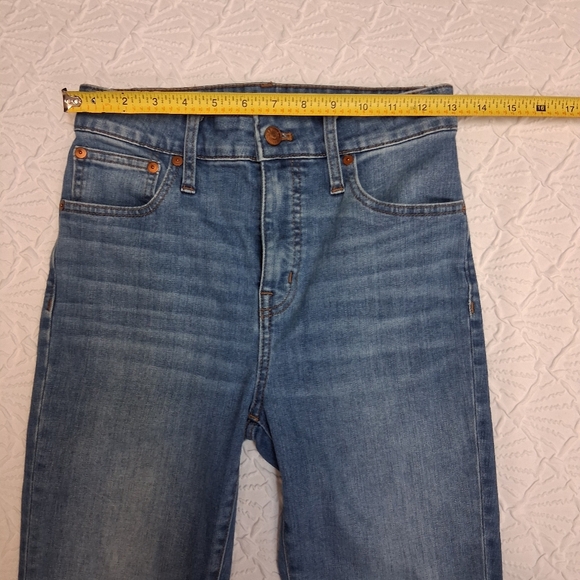 Madewell Medium Blue Cropped Bootcut Jeans Size 26 - Picture 15 of 16